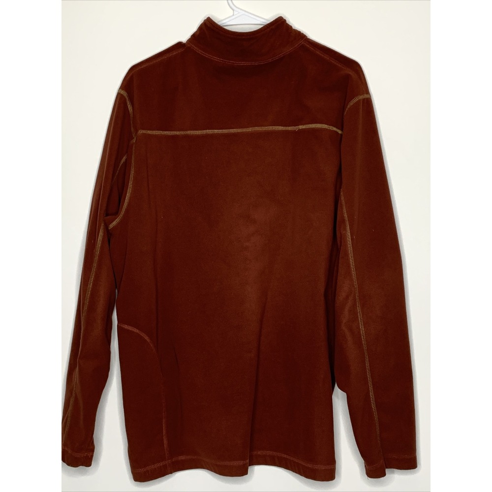 Rei Men Size L Polyester Maroon Long Sleeve 1/4 Zip Pullover - Picture 2 of 5